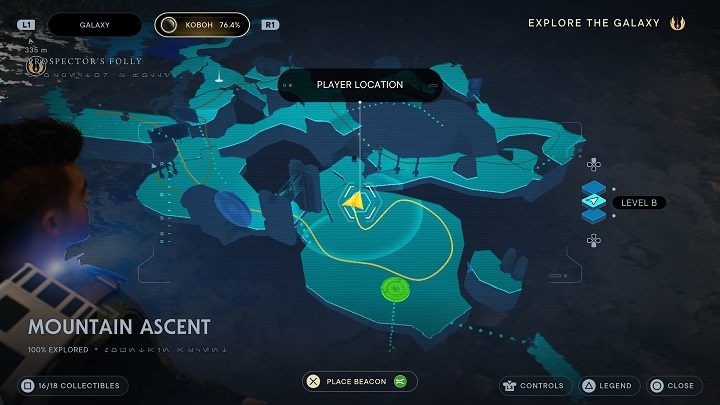 Niedaleko po lewej od ostatniej znajdźki znajduje się ostatnia porcja nasion na tym obszarze - Jedi Survivor: Górskie wzniesienie - lista sekretów - Star Wars Jedi Survivor - poradnik do gry