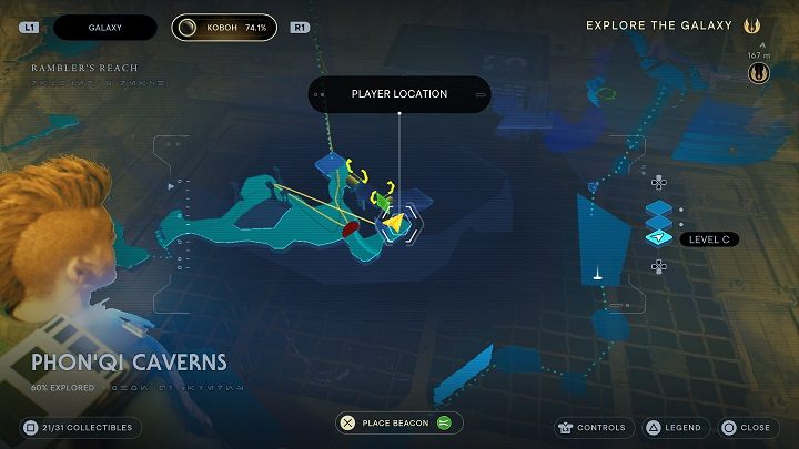 Z ostatniego miejsca udajcie się drogą niżej - Jedi Survivor: Jaskinie PhonQi - lista sekretów (część 2) - Star Wars Jedi Survivor - poradnik do gry