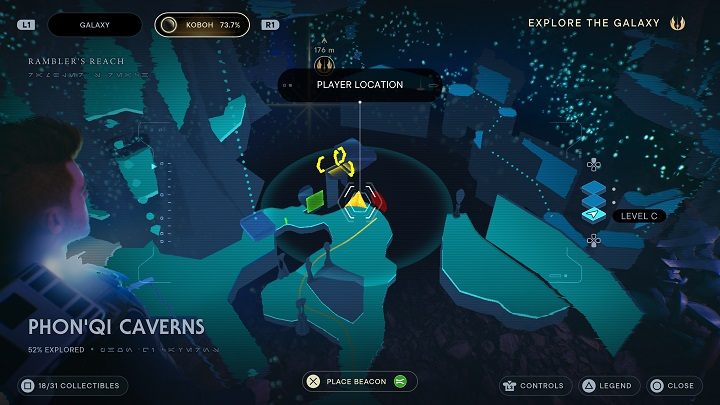 W jednym z dzbanków obok zablokowanego przejścia znajdziecie kolejny dysk danych - Jedi Survivor: Jaskinie PhonQi - lista sekretów (część 1) - Star Wars Jedi Survivor - poradnik do gry