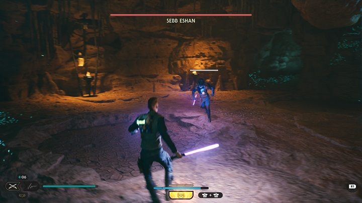 Skorzystajcie z nowego przejścia, a zostaniecie zaatakowani przez bossa imieniem Sebb Eshan - Jedi Survivor: Jaskinie PhonQi - lista sekretów (część 1) - Star Wars Jedi Survivor - poradnik do gry