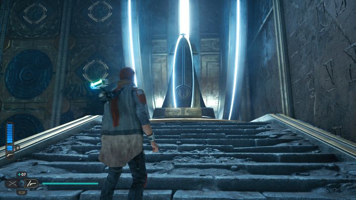Po lewej stronie jest ołtarz i po podejściu do niego pojawi się esencja - Jedi Survivor: Komnata rozumu na Koboh - Star Wars Jedi Survivor - poradnik do gry