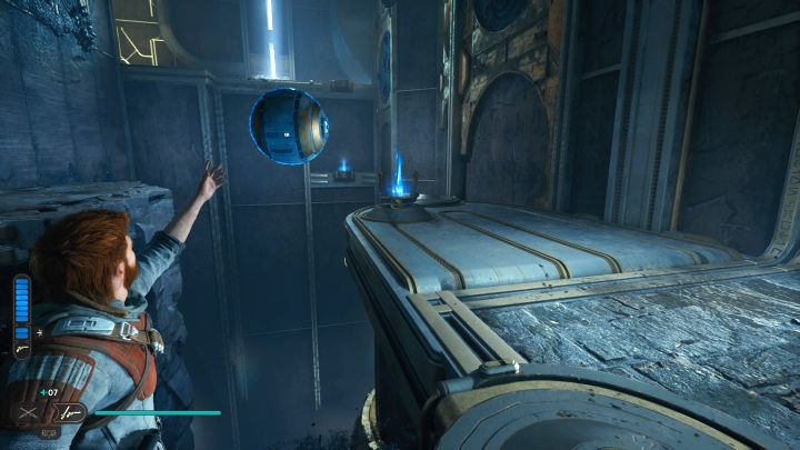 Z przenoszoną kulą dotrzyjcie do trzeciego wzmacniacza kul z obrazka - Jedi Survivor: Komnata rozumu na Koboh - Star Wars Jedi Survivor - poradnik do gry
