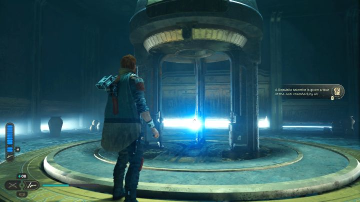 Po walce możecie pozbierać mniejsze znajdźki lub od razu otworzyć drzwi do ostatniego pomieszczenia - Jedi Survivor: Komnata męstwa na Koboh - Star Wars Jedi Survivor - poradnik do gry