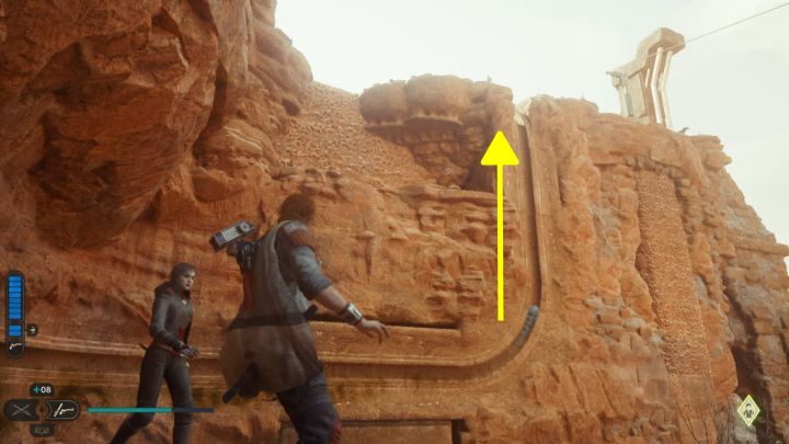 Dzięki stworzeniu pełnej ścieżki druga kula może dotrzeć na samą górę ruin - Jedi Survivor: Zagadki Ścieżki odnowy na Jedha - Star Wars Jedi Survivor - poradnik do gry