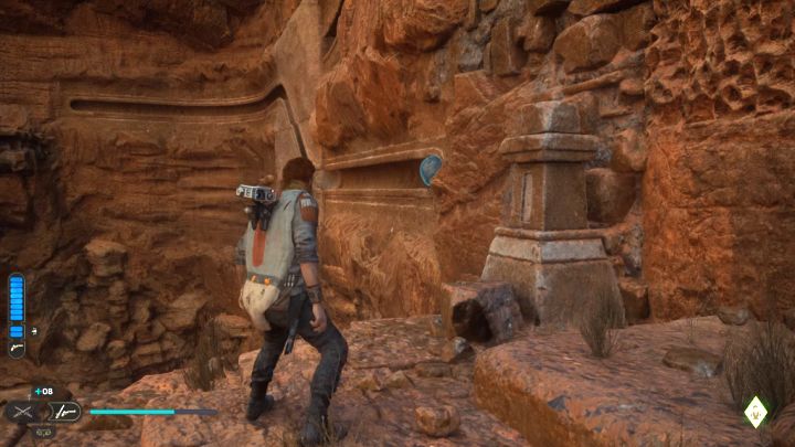 Udajcie się do wyjścia, złapcie ściany wspinaczkowej i zejdźcie na dół - Jedi Survivor: Zagadki Ścieżki odnowy na Jedha - Star Wars Jedi Survivor - poradnik do gry
