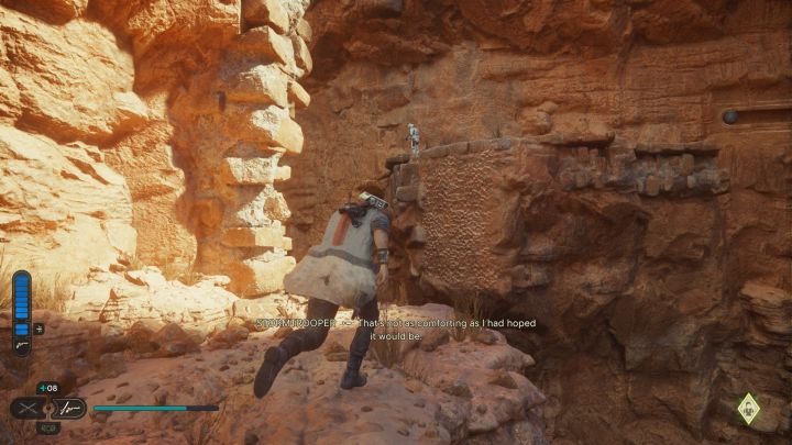 Rozpocznijcie od skorzystania z dużej ściany wspinaczkowej - Jedi Survivor: Zagadki Ścieżki odnowy na Jedha - Star Wars Jedi Survivor - poradnik do gry