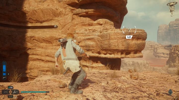Powróćcie na dół i zjedźcie po linie w pobliże miejsca startu - Jedi Survivor: Zagadki Ścieżki uporu na Jedha - Star Wars Jedi Survivor - poradnik do gry