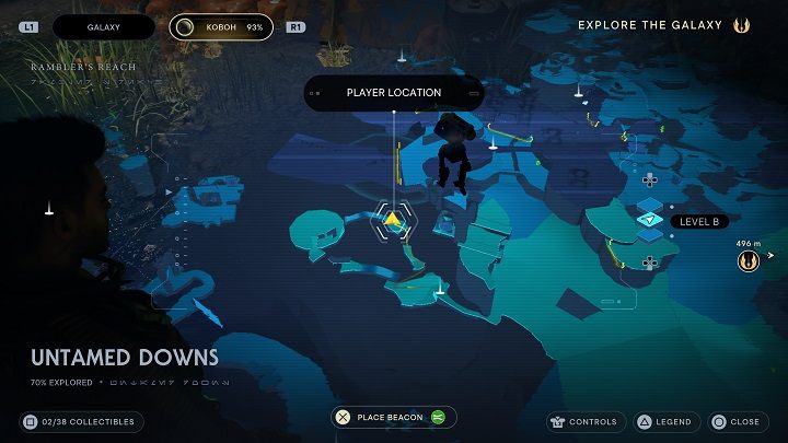 Wróćcie do miejsca medytacji i z niej przeskoczcie na półkę naprzeciwko - Jedi Survivor: Nieokiełznane Zbocza - lista sekretów (część 1) - Star Wars Jedi Survivor - poradnik do gry