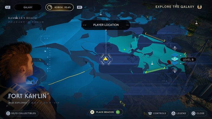 Stamtąd idźcie przed siebie, aby w pewnym momencie przeskoczyć na inną półkę - Jedi Survivor: Nieokiełznane Zbocza - lista sekretów (część 1) - Star Wars Jedi Survivor - poradnik do gry