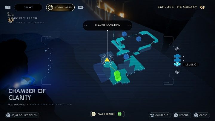 Następnie sprawcie, aby oba bloki w następnym pomieszczeniu były obok siebie - Jedi Survivor: Komnata Jasności - lista sekretów - Star Wars Jedi Survivor - poradnik do gry