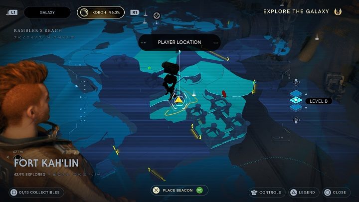 W budynku niedaleko miejsca medytacji jest wpis do bazy danych - Jedi Survivor: Fort KahLin - lista sekretów - Star Wars Jedi Survivor - poradnik do gry