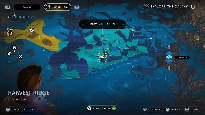 Udajcie się na prawo od dużej bramy i wsiądźcie jednemu z Nekko na grzbiet - Jedi Survivor: Grzbiet Żniwiarzy - lista sekretów - Star Wars Jedi Survivor - poradnik do gry