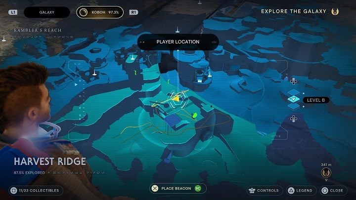 Na dachu znajduje się skrzynia zawierająca utwór muzyczny - Jedi Survivor: Grzbiet Żniwiarzy - lista sekretów - Star Wars Jedi Survivor - poradnik do gry