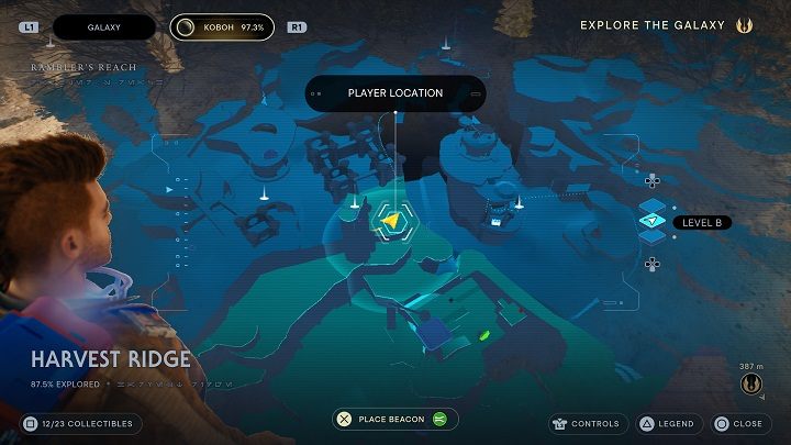 Udajcie się do miejsca medytacji tego obszaru i zejdźcie na dół - Jedi Survivor: Grzbiet Żniwiarzy - lista sekretów - Star Wars Jedi Survivor - poradnik do gry