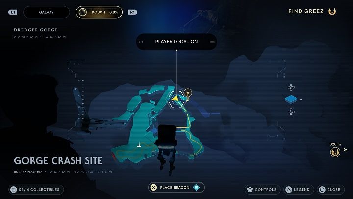 Kiedy będziecie przechodzić przez ciemny tunel, traficie na bazę danych #3 - Jedi Survivor: Miejsce katastrofy w Przekopie - lista sekretów - Star Wars Jedi Survivor - poradnik do gry