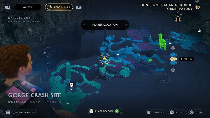 Niedługo po znalezieniu bazy danych #4 będziecie mogli zamienić kilka słów z pit droidem - Jedi Survivor: Miejsce katastrofy w Przekopie - lista sekretów - Star Wars Jedi Survivor - poradnik do gry