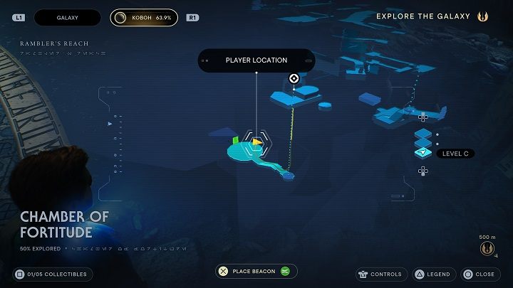 Niedaleko od skrzyni jest echo do odsłuchania - Jedi Survivor: Komnata Męstwa - lista sekretów - Star Wars Jedi Survivor - poradnik do gry