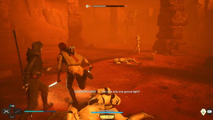Konfrontacja z maszyną kroczącą AT-ST ma miejsce na Jedha - Jedi Survivor: Jak pokonać bossa AT-ST? - Star Wars Jedi Survivor - poradnik do gry