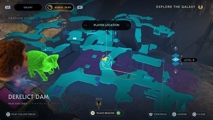 Stamtąd udajcie się na lewo i do końca ścieżki - znajdziecie się przy drzewku, które da Wam kolejne nasiona - Jedi Survivor: Opuszczona zapora - lista sekretów, część 3 - Star Wars Jedi Survivor - poradnik do gry