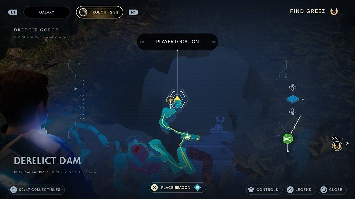 Znajdziecie się w jamie, w której jest gniazdo Goroko - Jedi Survivor: Opuszczona zapora - lista sekretów, część 1 - Star Wars Jedi Survivor - poradnik do gry