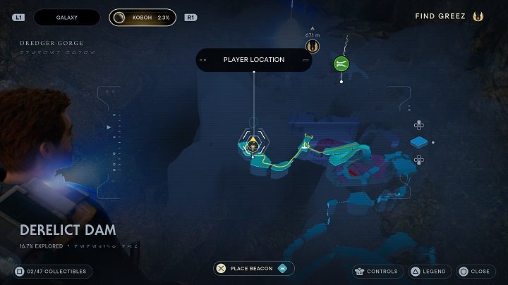 Będąc dalej, we wspomnianej wyżej jamie przy gnieździe Goroko, zerknijcie na prawo - Jedi Survivor: Opuszczona zapora - lista sekretów, część 1 - Star Wars Jedi Survivor - poradnik do gry