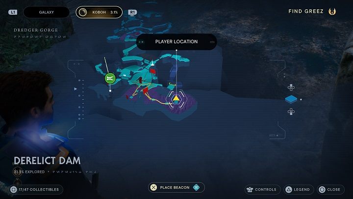 Znajdziecie tam skrzynię, w której jest fryzura dla Cala - plereza - Jedi Survivor: Opuszczona zapora - lista sekretów, część 1 - Star Wars Jedi Survivor - poradnik do gry