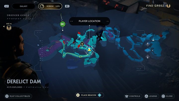 Do piątej skrzyni dostaniecie się idąc prosto od miejsca, w którym walczyliście z pierwszym Droidem BX - Jedi Survivor: Opuszczona zapora - lista sekretów, część 1 - Star Wars Jedi Survivor - poradnik do gry