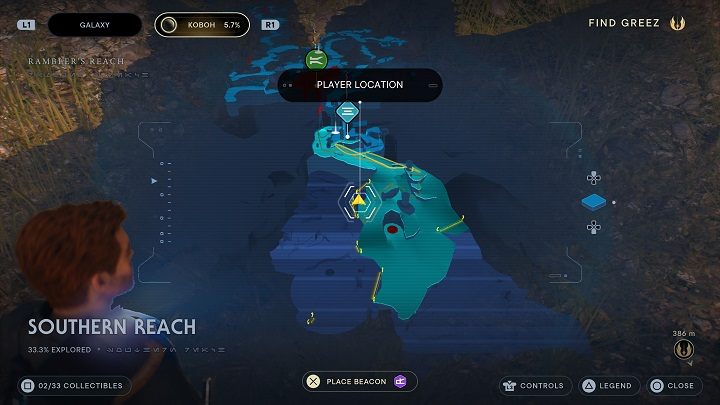 Po opróżnieniu powyżej wspomnianej skrzyni udajcie się na polanę dokładnie na wprost - Jedi Survivor: Południowy Azyl - lista sekretów, część 1 - Star Wars Jedi Survivor - poradnik do gry