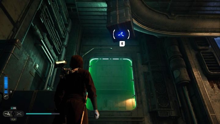 W przypadku wyżej położonych zielonych bram znajdźcie najpierw np - Star Wars Jedi Survivor: Jak przejść przez zieloną bramę laserową? - Star Wars Jedi Survivor - poradnik do gry