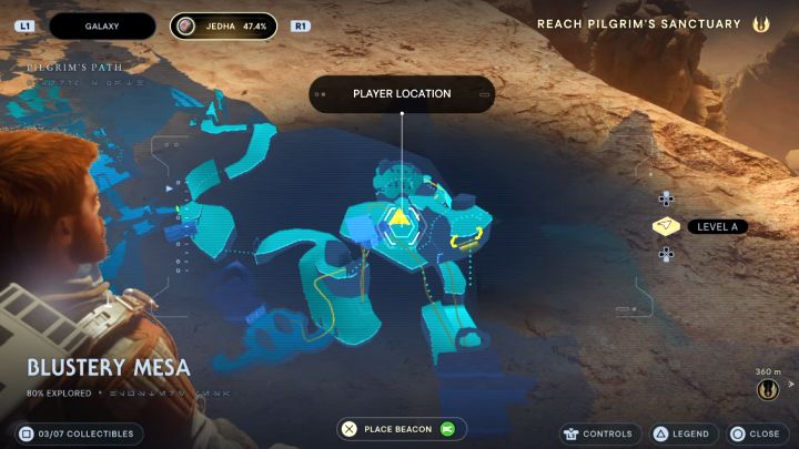 Zignorujcie chwilowo kryptę i wznówcie przemarsz przez Wietrzny płaskowyż - Jedi Survivor: Zagadka otwarcia Krypty Uhrmy na Jedha - Star Wars Jedi Survivor - poradnik do gry