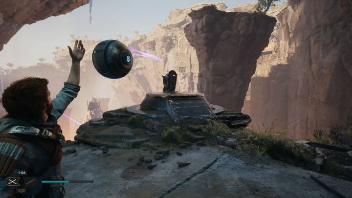 Przebiegnijcie po ścianie, obróćcie się i zabierzcie ponownie kulę - Jedi Survivor: Zagadki ze sprzęgami kul w Zniszczonej osadzie - Star Wars Jedi Survivor - poradnik do gry