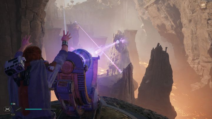 Możecie już podejść do sprzęgu kul i nakierować strumień energii na drugą barykadę - Jedi Survivor: Zagadki ze sprzęgami kul w Zniszczonej osadzie - Star Wars Jedi Survivor - poradnik do gry