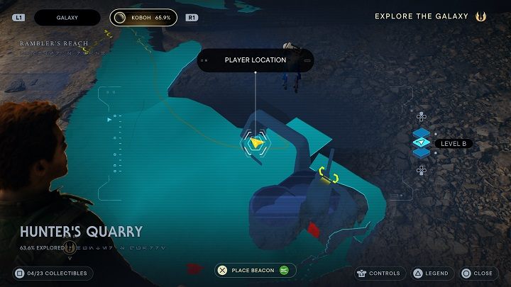 Wyjdźcie z jaskini i skierujcie się na północny-zachód dolnego obszaru - Jedi Survivor: Kamieniołom myśliwego - lista sekretów - Star Wars Jedi Survivor - poradnik do gry