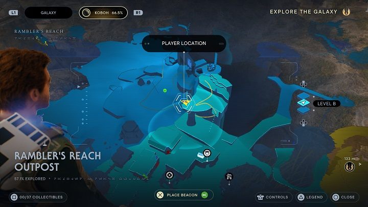 Będąc na górze skierujcie się do ptaka przesiadującego na urwisku - Jedi Survivor: Kamieniołom myśliwego - lista sekretów - Star Wars Jedi Survivor - poradnik do gry