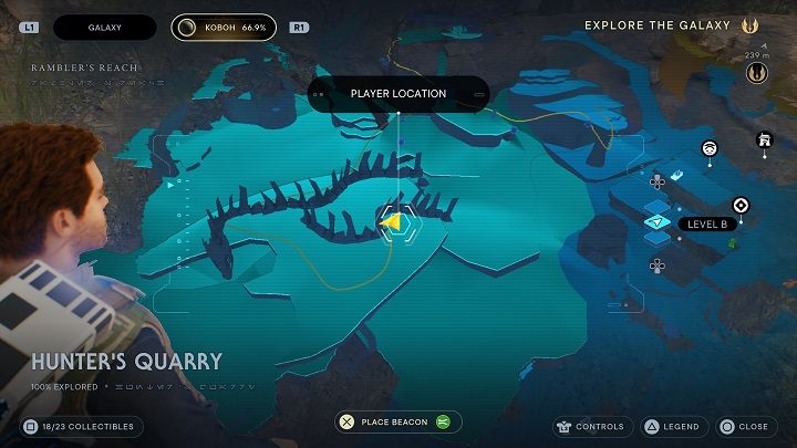 Stamtąd skierujcie się na prawo, do najbliższych kości - Jedi Survivor: Kamieniołom myśliwego - lista sekretów - Star Wars Jedi Survivor - poradnik do gry