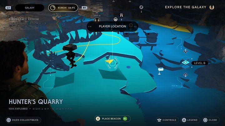 Przy znajdującej się niedaleko kolumnie znajdziecie kolejny wpis do bazy danych - Jedi Survivor: Kamieniołom myśliwego - lista sekretów - Star Wars Jedi Survivor - poradnik do gry