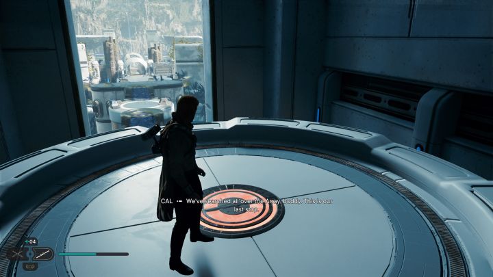 W ten sposób dojdziecie do wieży z windą - wjedźcie na samą górę, do Skrzydła rehabilitacyjnego (Rehabilitation Wing) - Star Wars Jedi Survivor: Leśny węzeł (The Forest Array) - Star Wars Jedi Survivor - poradnik do gry