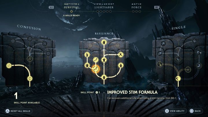 Ulepszony skład stymów - Do odblokowania są łącznie 2 umiejętności - Star Wars Jedi Survivor: Najlepsze umiejętności - Star Wars Jedi Survivor - poradnik do gry