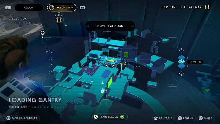 Następnie skorzystajcie z dużej windy - Jedi Survivor: Suwnica Załadunkowa - lista sekretów - Star Wars Jedi Survivor - poradnik do gry