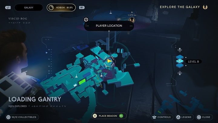 Znajdziecie kolejne ściany, po których dostaniecie się wyżej - Jedi Survivor: Suwnica Załadunkowa - lista sekretów - Star Wars Jedi Survivor - poradnik do gry