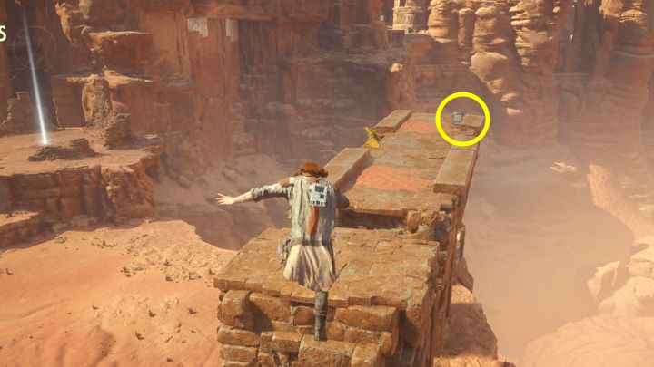Skrzynia jest na wysokim fragmencie ruin - Jedi Survivor: Suche równiny z planety Jedha - lista sekretów - Star Wars Jedi Survivor - poradnik do gry
