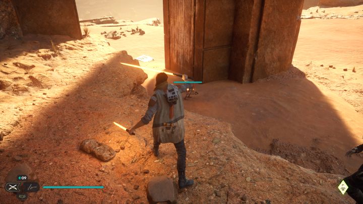 Dotrzyjcie do podstawy ruin, w których zdobyliście 3 poprzednie znajdźki - Jedi Survivor: Suche równiny z planety Jedha - lista sekretów - Star Wars Jedi Survivor - poradnik do gry