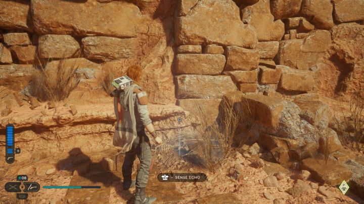 Echo również znajdziecie w małych ruinach obok punktu medytacji - Jedi Survivor: Pustynny Grzbiet z planety Jedha - lista sekretów - Star Wars Jedi Survivor - poradnik do gry