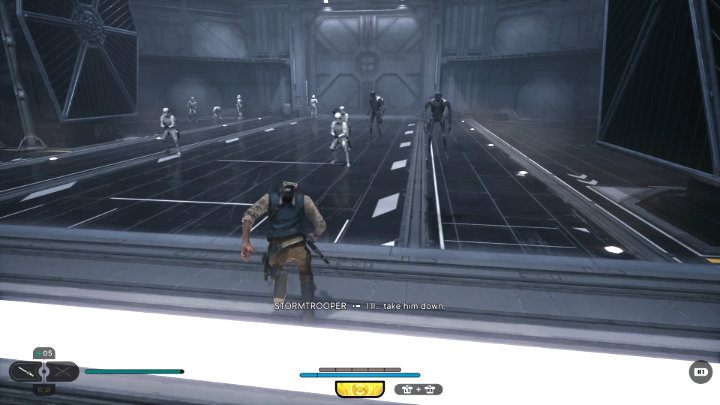 Idąc dalej liniową ścieżką, dotrzecie w końcu do miejsca widocznego na powyższym obrazku - Star Wars Jedi Survivor: Staw czoła Daganowi w obserwatorium na Koboh (Confront Dagan at the Koboh Observatory) - Star Wars Jedi Survivor - poradnik do gry