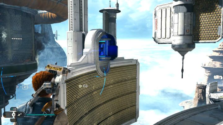 Użyjcie elektrycznej strzałki BD-1, aby przesunąć ściankę nieco wyżej - Star Wars Jedi Survivor: Staw czoła Daganowi w obserwatorium na Koboh (Confront Dagan at the Koboh Observatory) - Star Wars Jedi Survivor - poradnik do gry