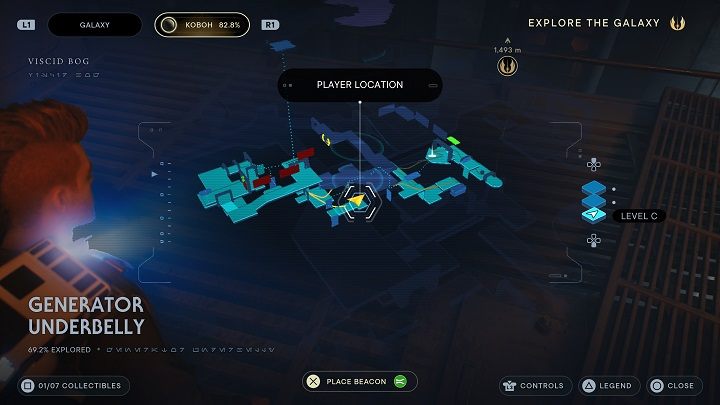 Po dostaniu się na półkę będziecie mogli podnieść kawałek Priorytu - Jedi Survivor: Spód Generatora - lista sekretów - Star Wars Jedi Survivor - poradnik do gry