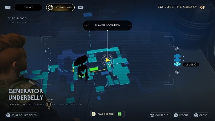 Znajdziecie urządzenie, na którym możecie użyć hakowania BD-1 - Jedi Survivor: Spód Generatora - lista sekretów - Star Wars Jedi Survivor - poradnik do gry