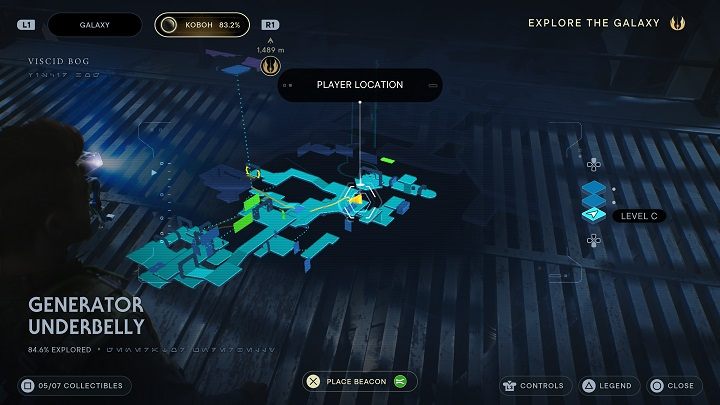 Będąc na górze natraficie na bossa (Hytho Pixx) - Jedi Survivor: Spód Generatora - lista sekretów - Star Wars Jedi Survivor - poradnik do gry