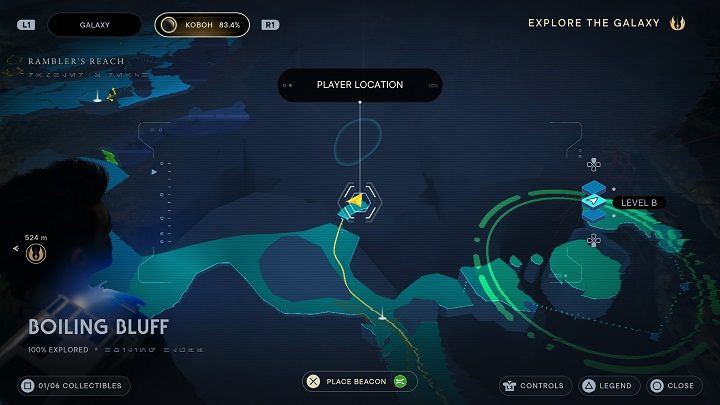 Wróćcie na wierzchowca i skierujcie się w głąb pobliskiej jaskini - Jedi Survivor: Strome Urwiska - lista sekretów - Star Wars Jedi Survivor - poradnik do gry