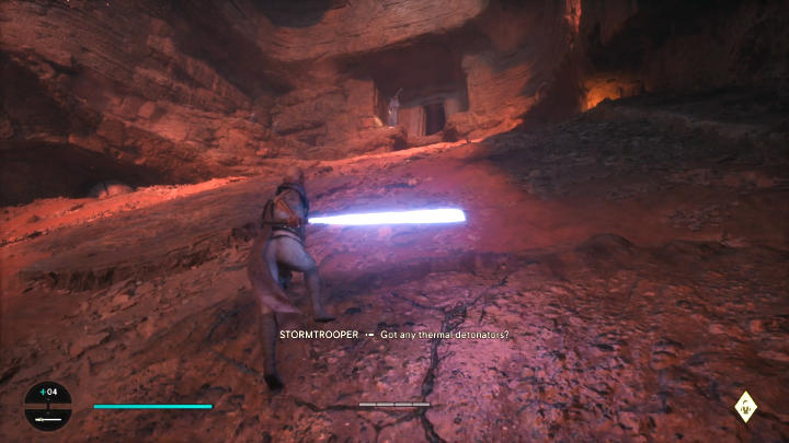 Podążajcie za Merrin przez bazę, eliminując po drodze napotkanych przeciwników - Star Wars Jedi Survivor: Przynieś kompas do Cordovy na Jedzie (Bring Compass to Cordova on Jedha) - Star Wars Jedi Survivor - poradnik do gry